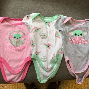 Star Wars 0-3 month baby girl onesies